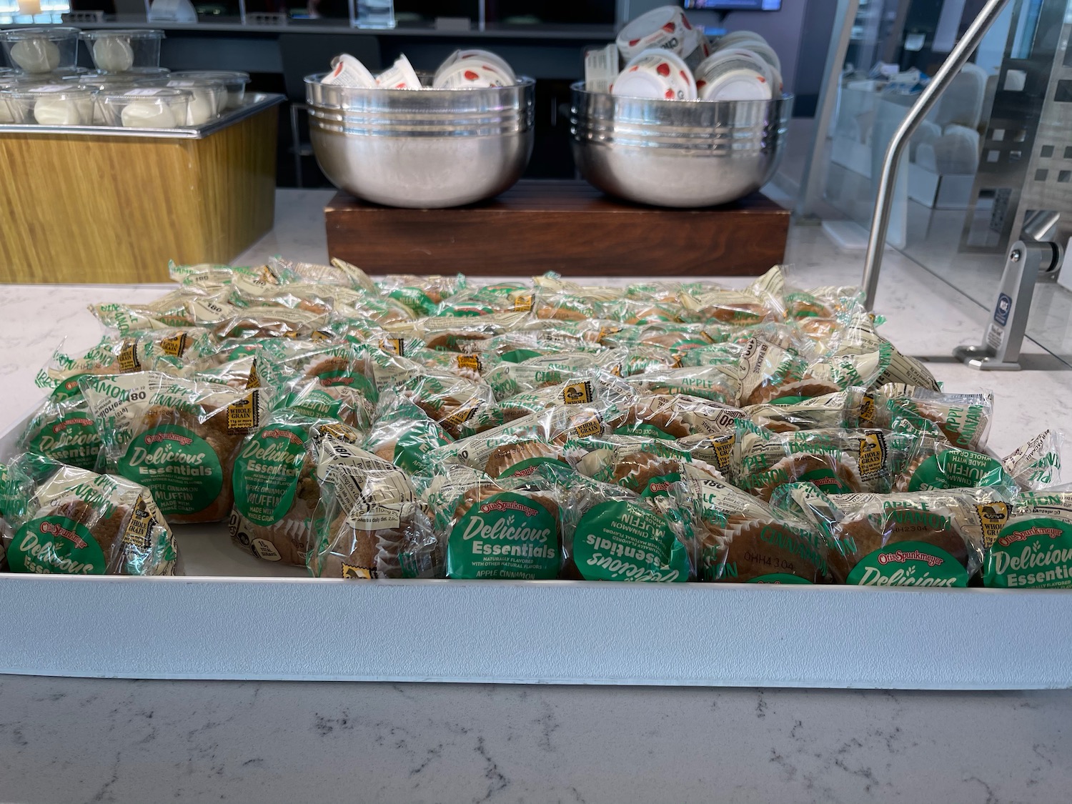a tray of cookies in plastic bags