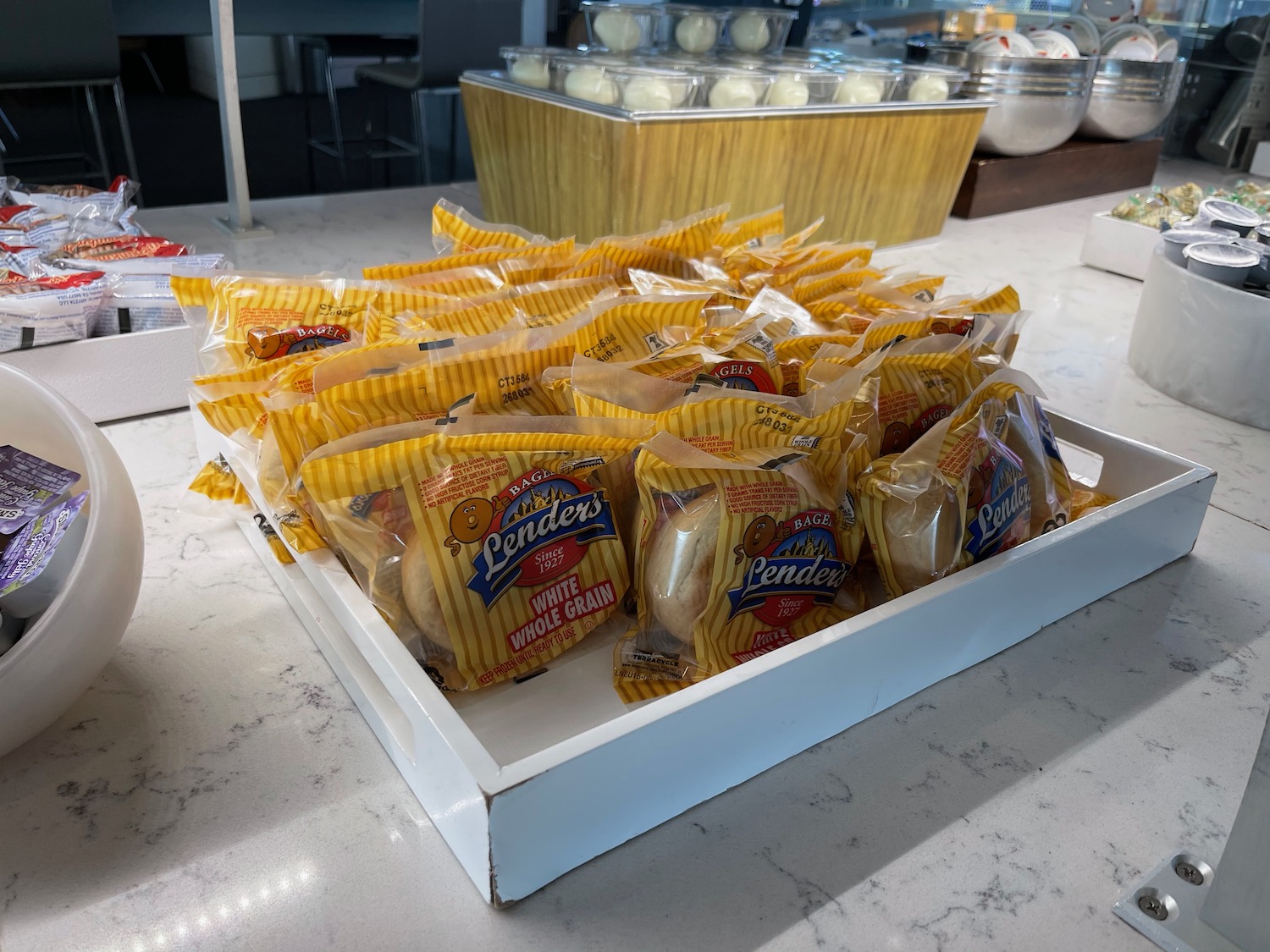 a tray of food on a counter