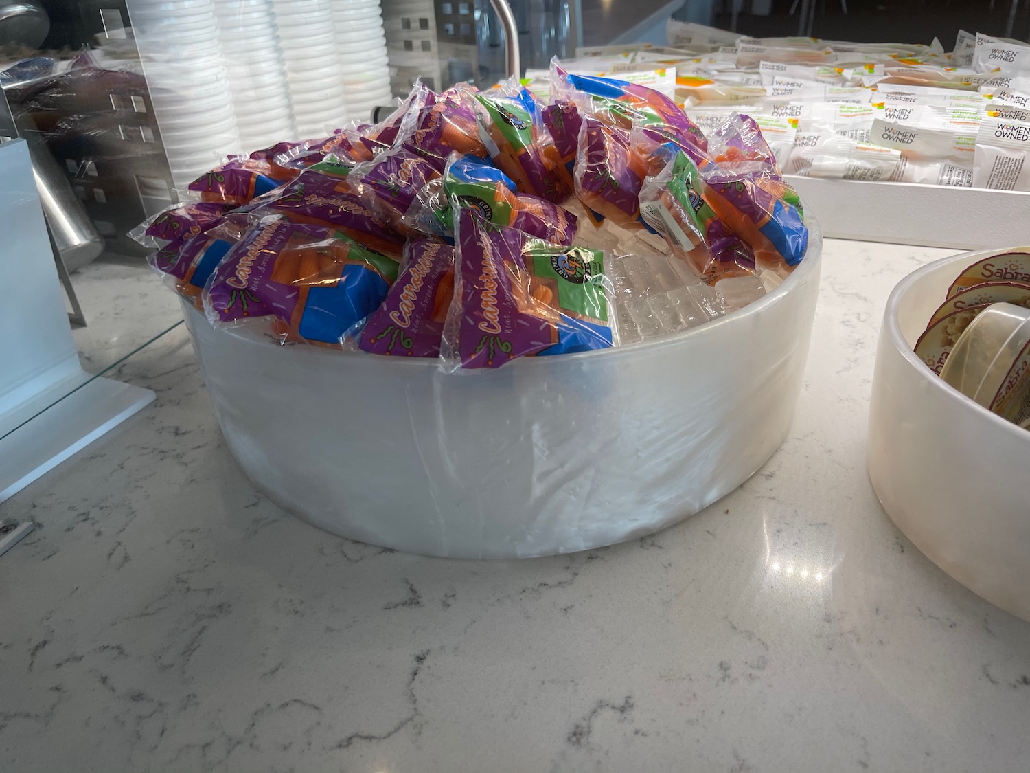 a bowl of candy on a counter