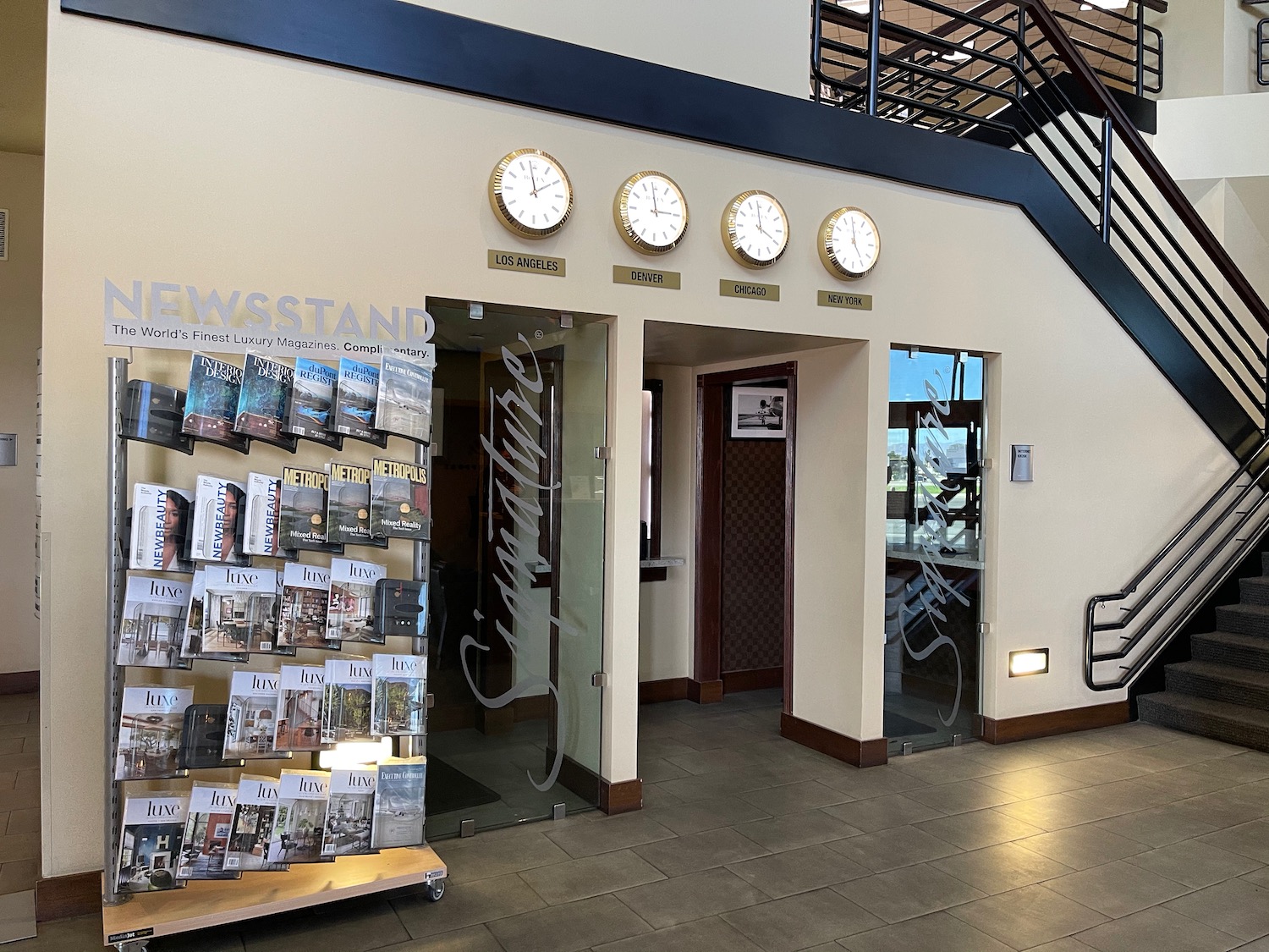 a store with clocks on the wall