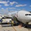 a plane parked at an airport