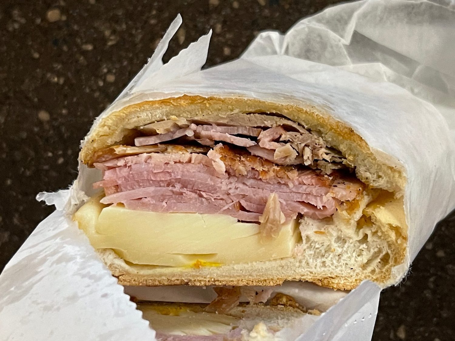 a sandwich in a wrapper