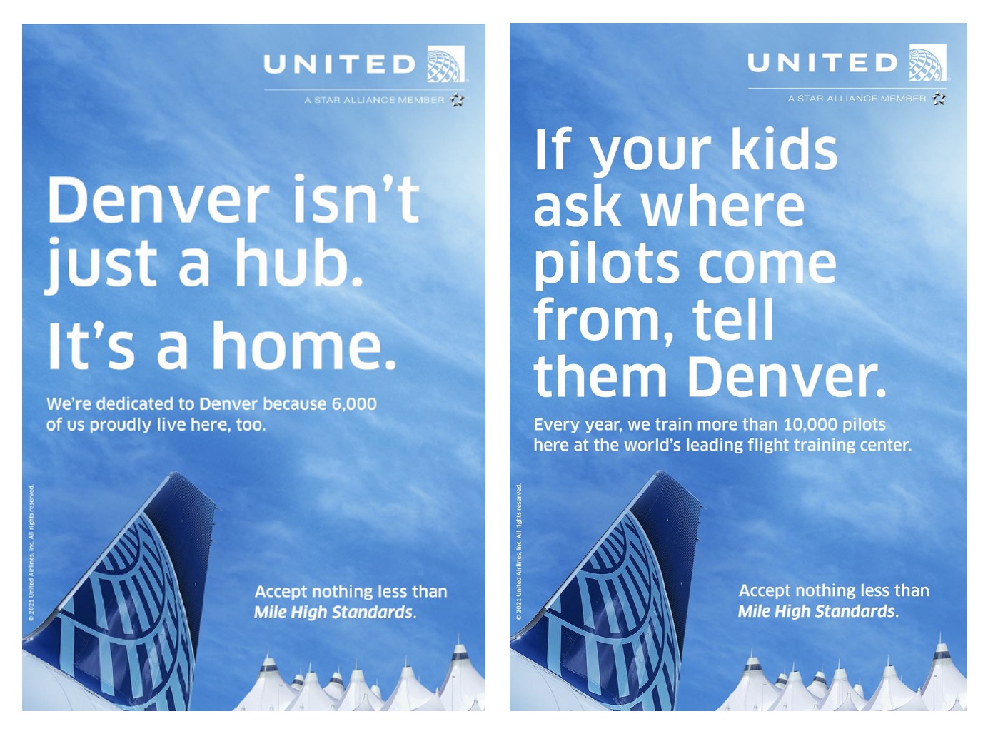 Denver Colorado Airplane United States of America Travel Advertisement Poster 