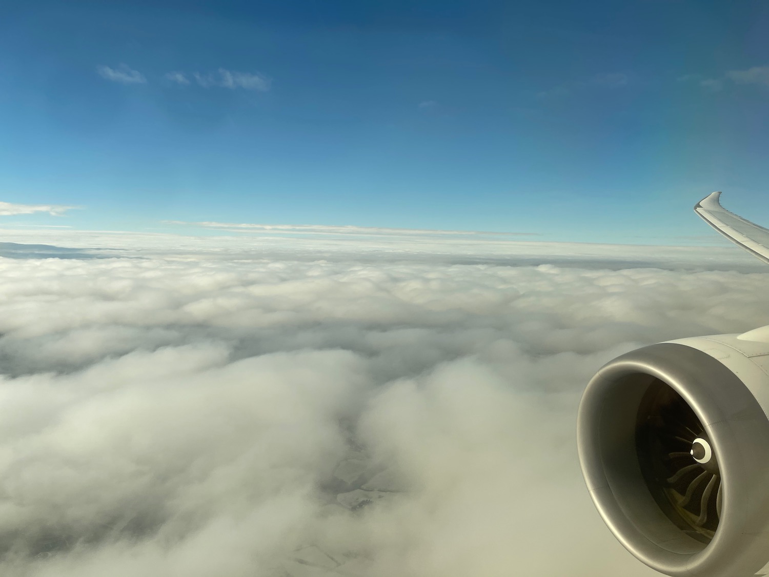 a view of clouds from an airplane