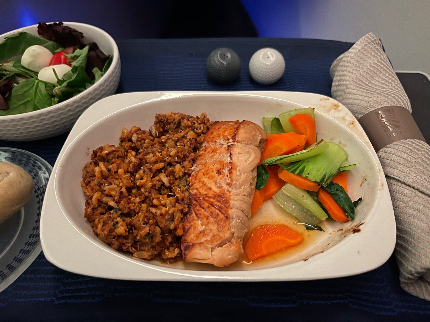 a plate of food on a table