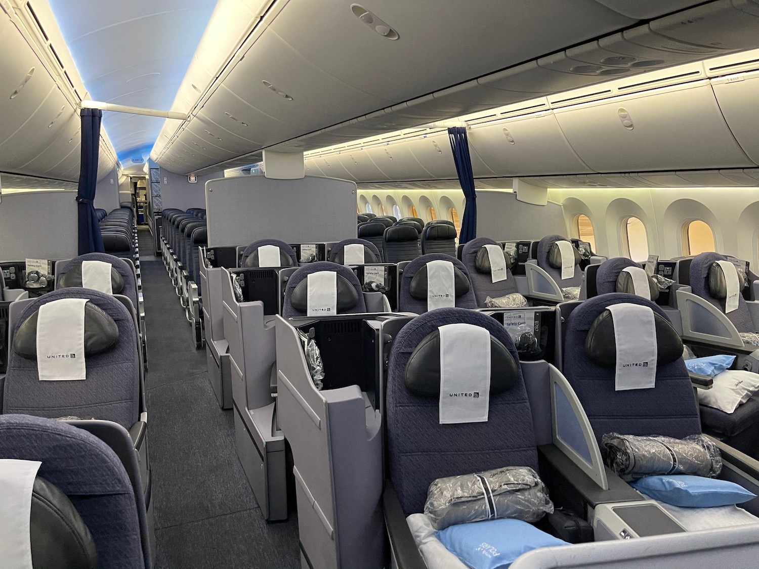 an airplane with seats and seats on the side