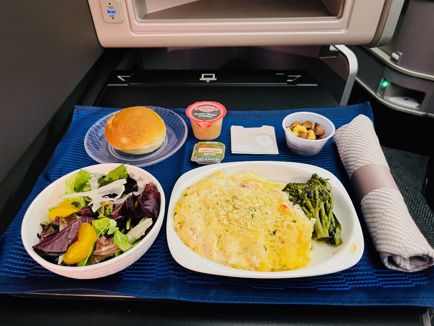 food on a tray on a table