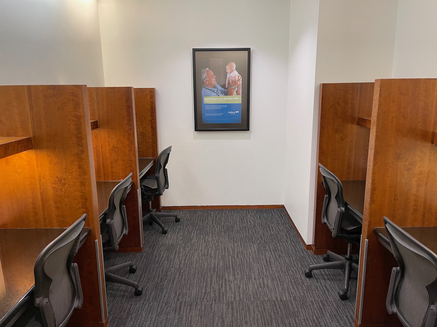 a room with desks and chairs