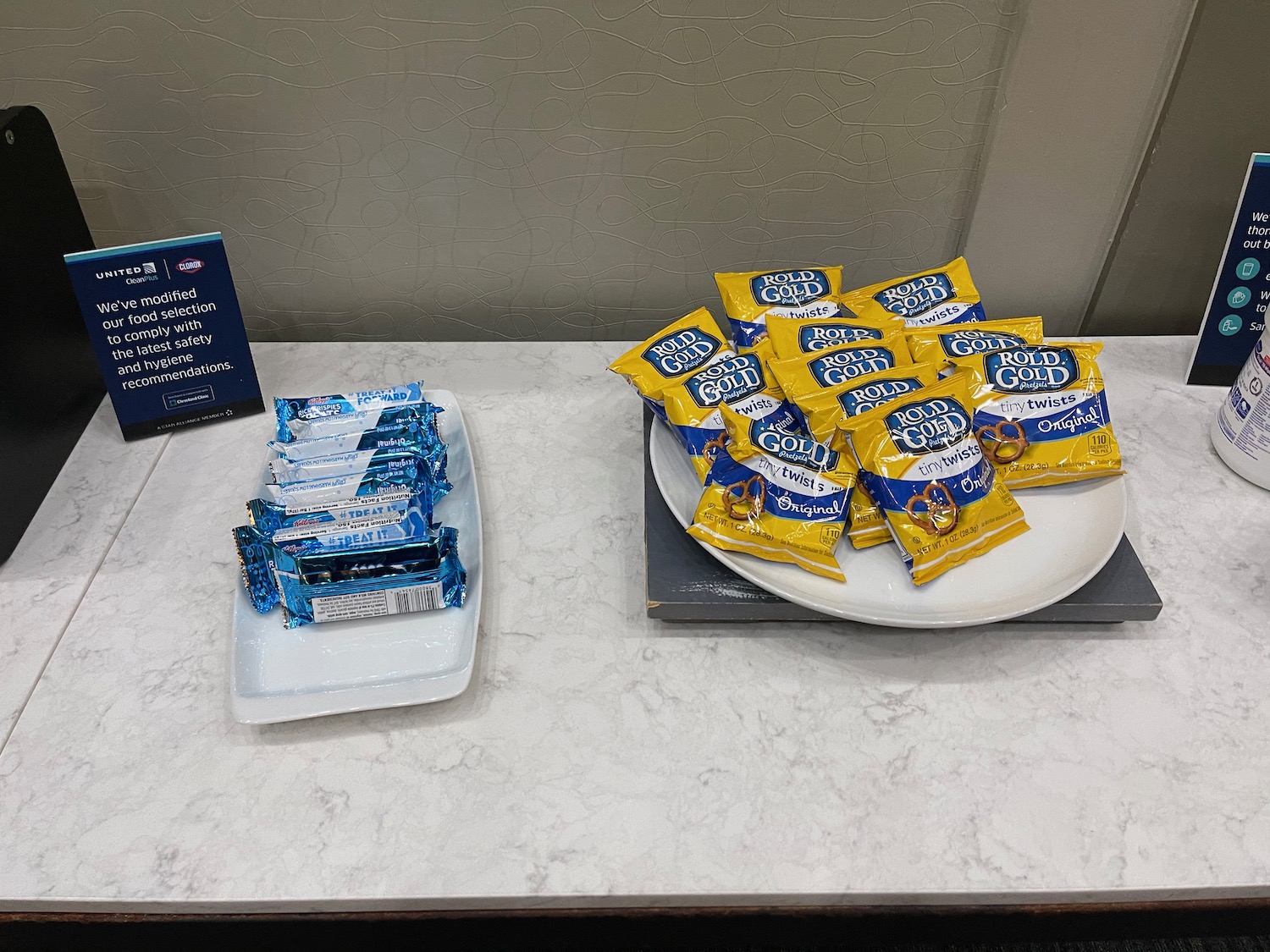 a plate of candy on a table