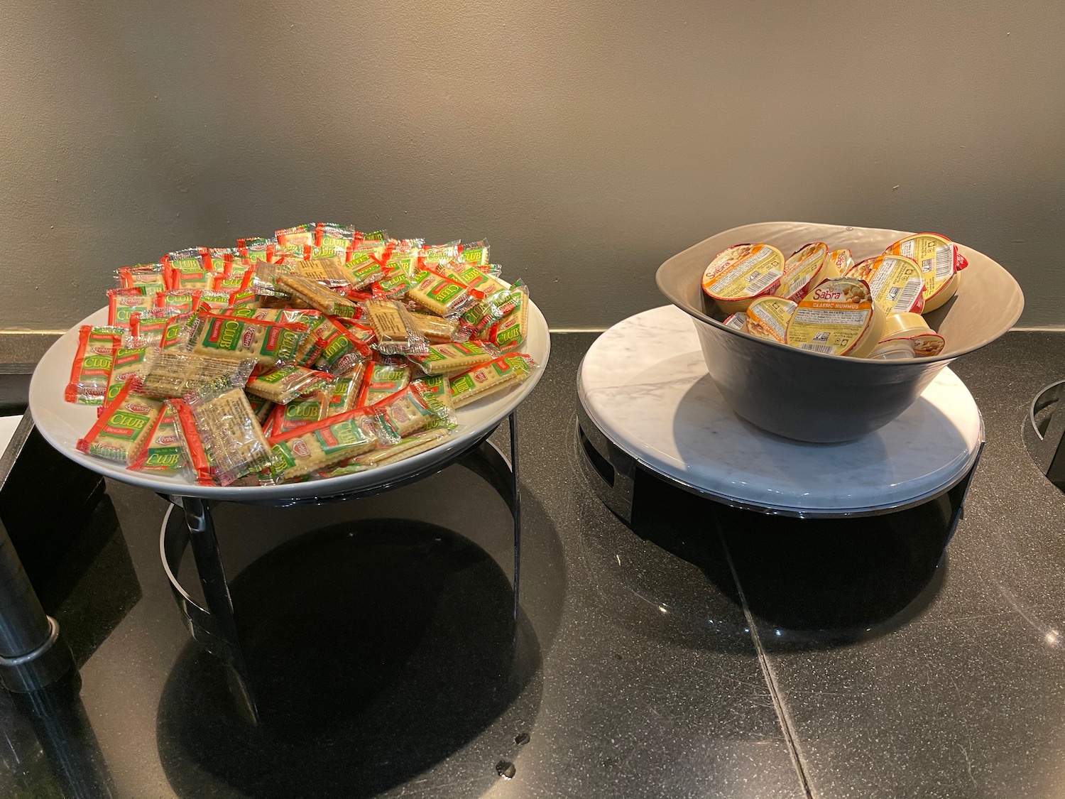 a group of bowls of food on a table