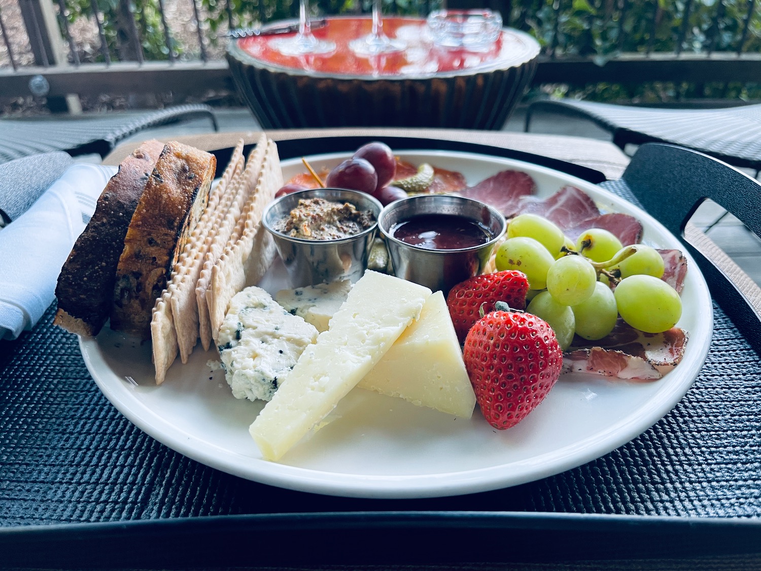 a plate of food on a table