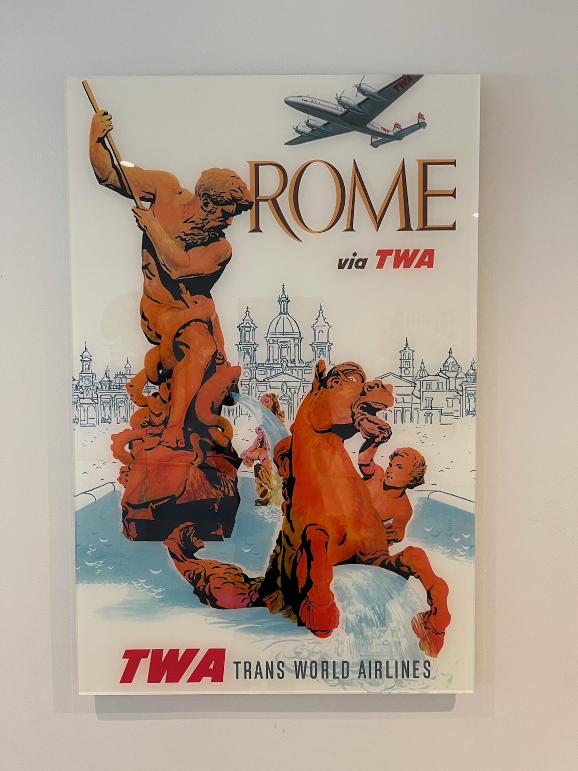 Vintage TWA Travel Posters - Live and Let's Fly