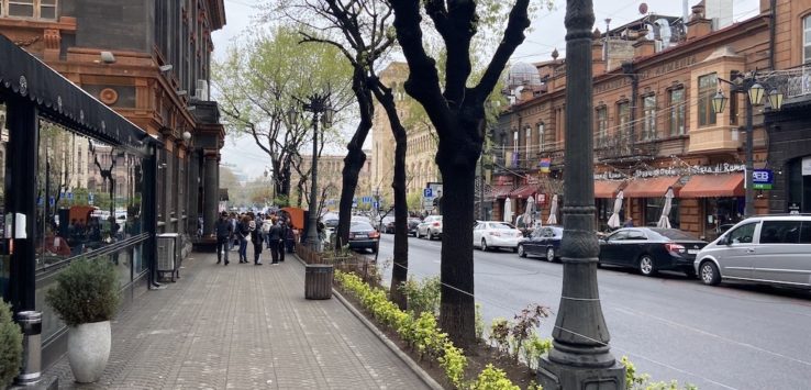 Yerevan street travel armenia