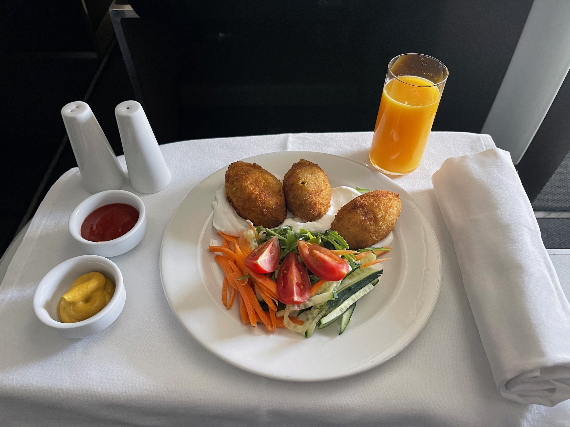 a plate of food on a table