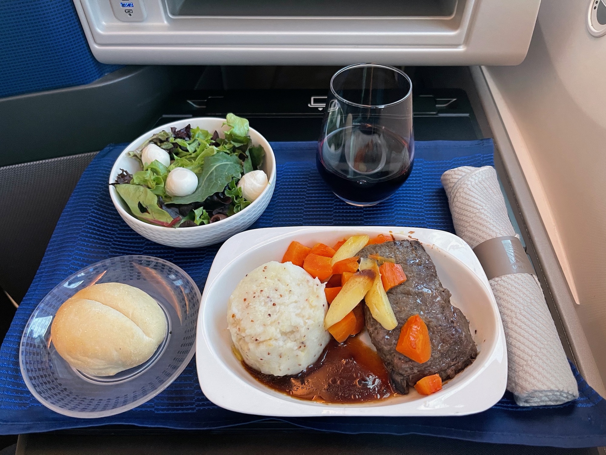 food on a tray on a table