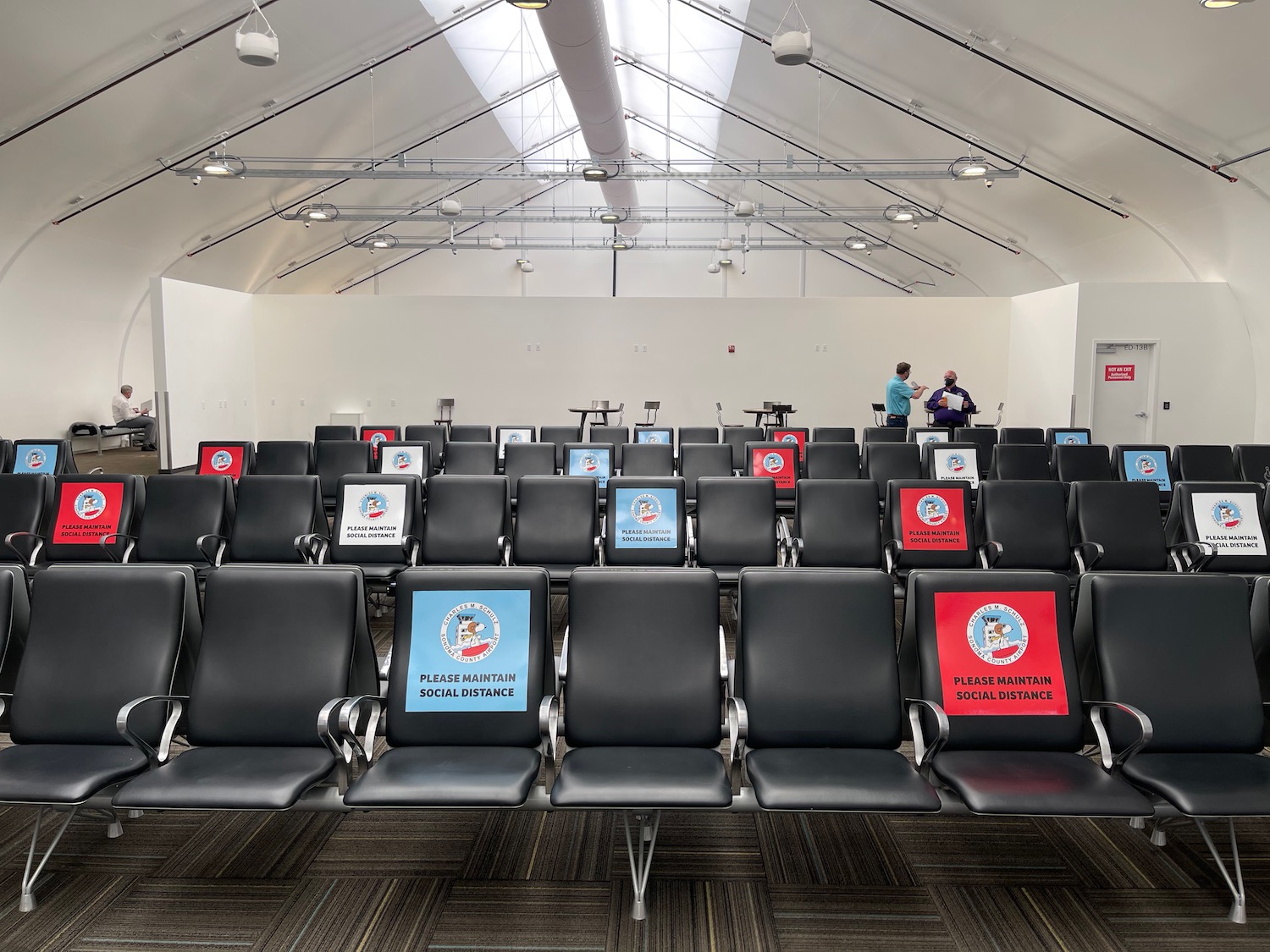 a group of chairs in a room