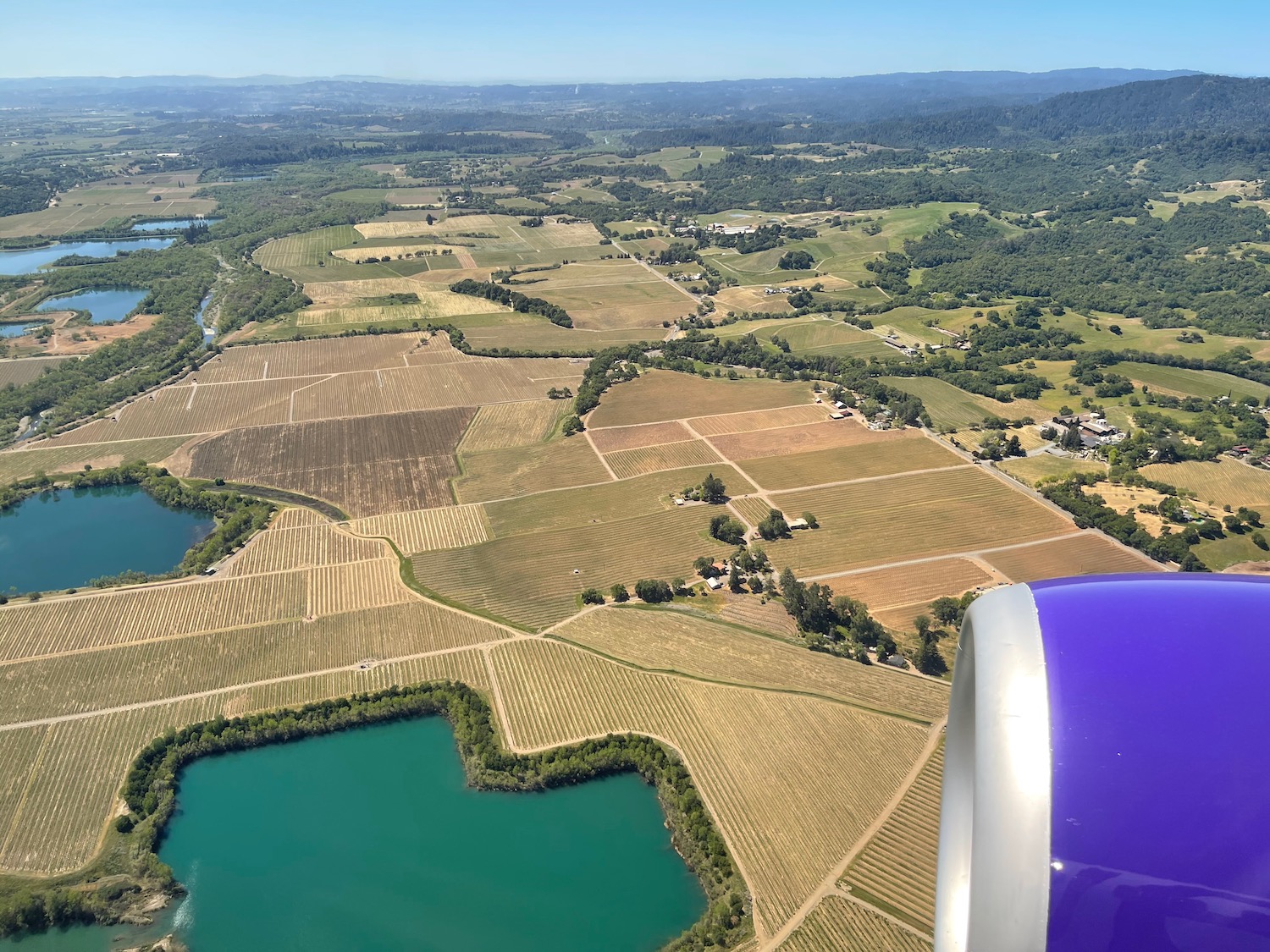 aerial view of a landscape from an airplane