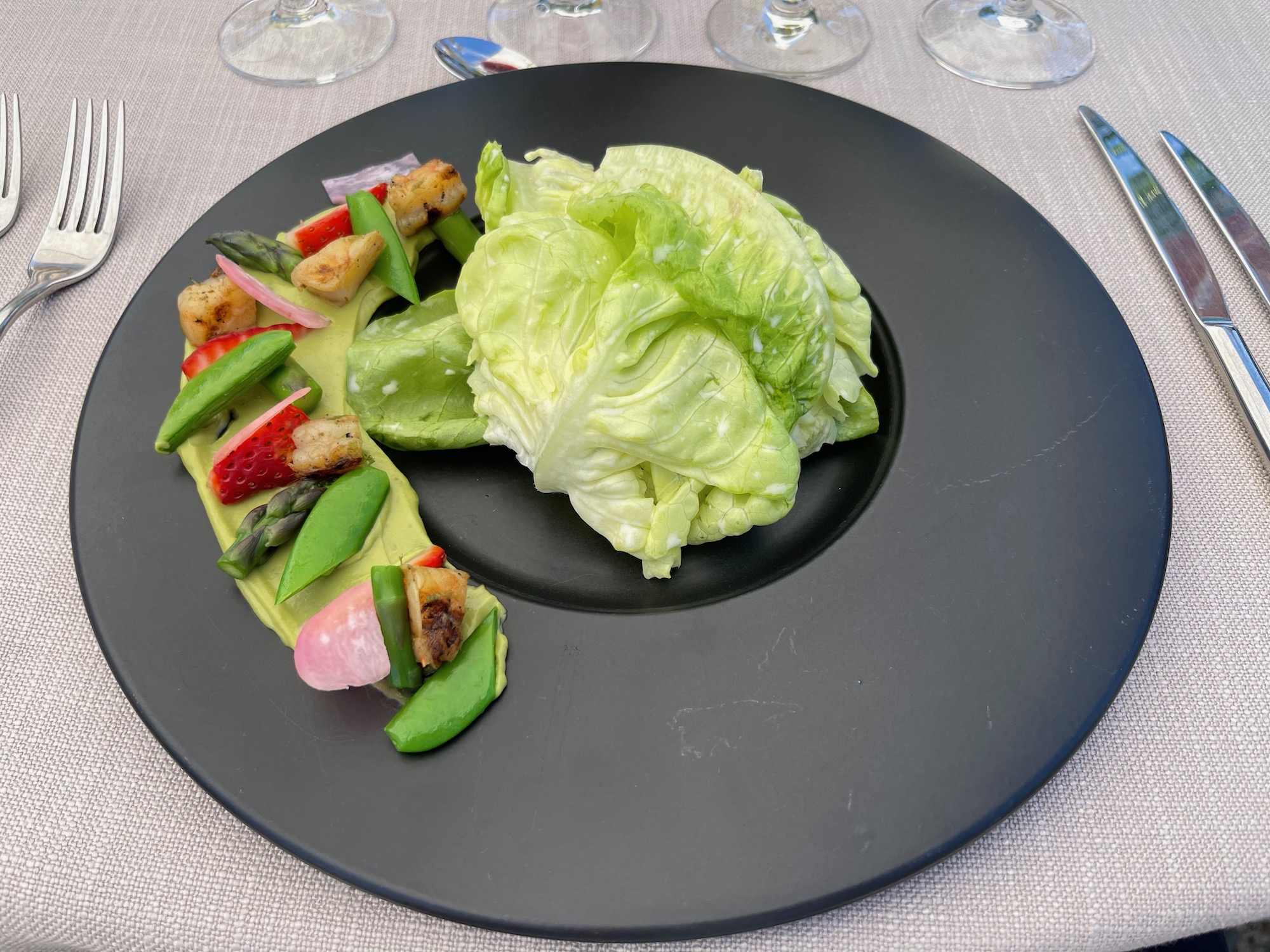 a plate of food on a table