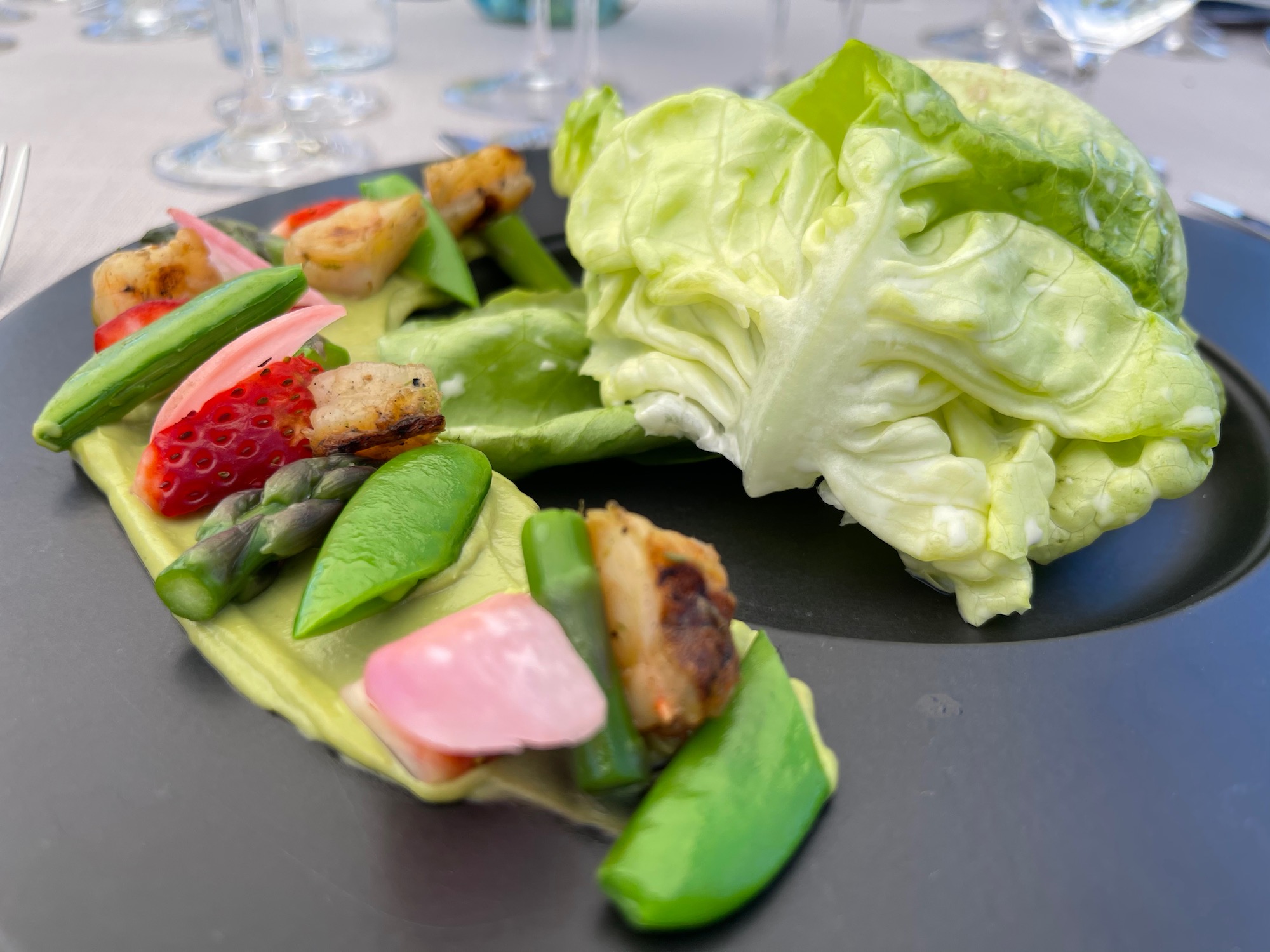 a plate of food on a table