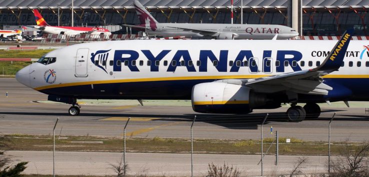 a large airplane on a runway