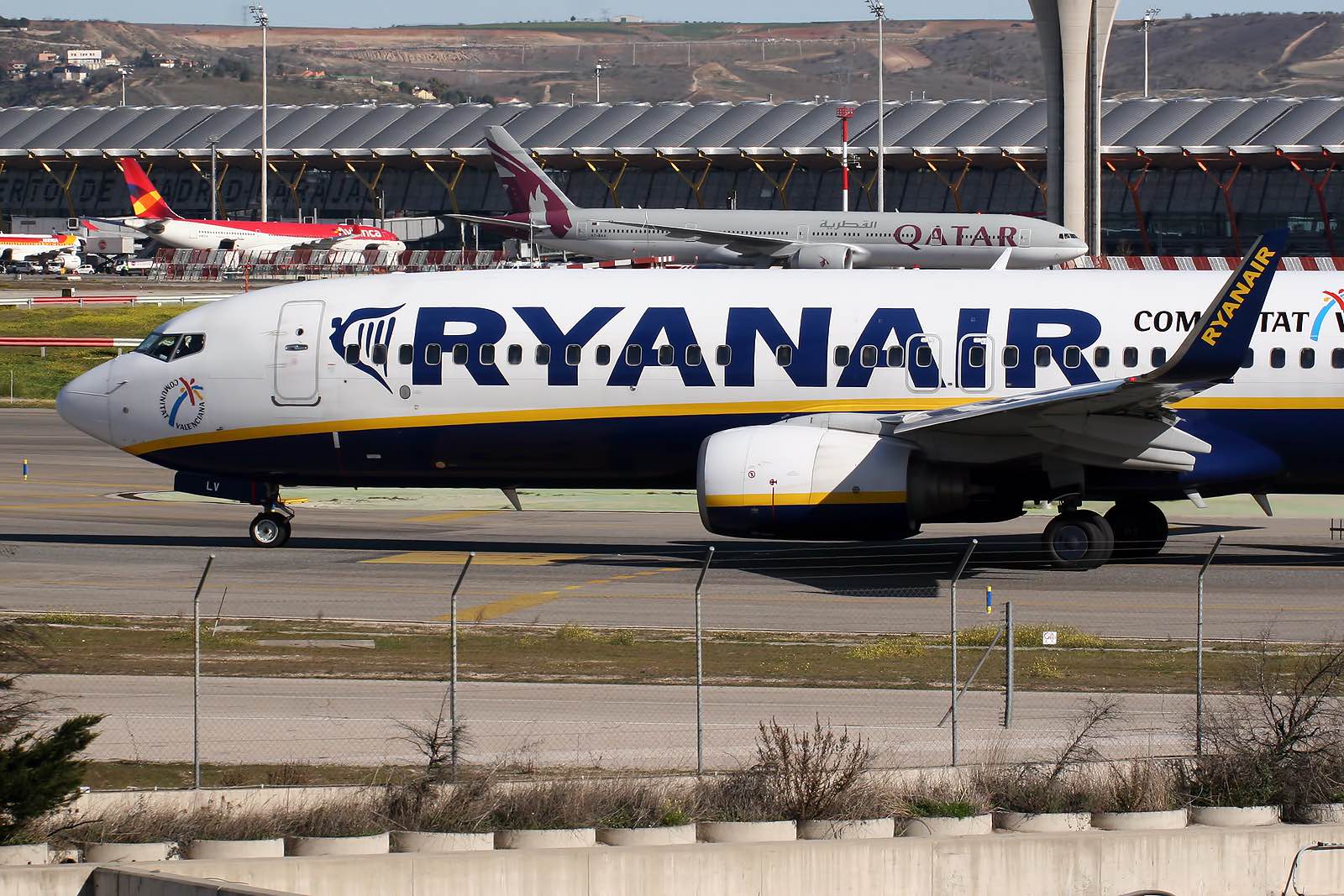 a large airplane on a runway