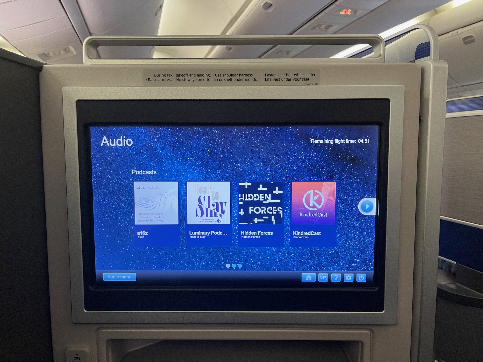 a screen on a plane