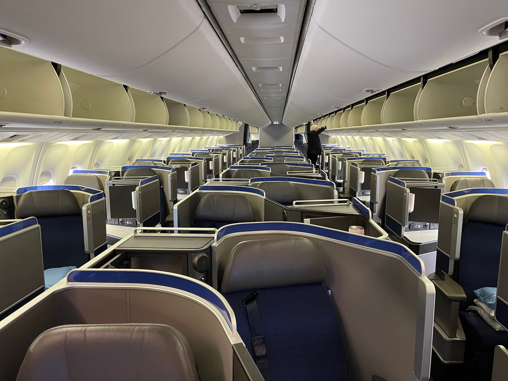 an airplane with seats and seats