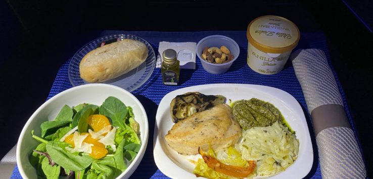 United Airlines Domestic First Class Meal Return