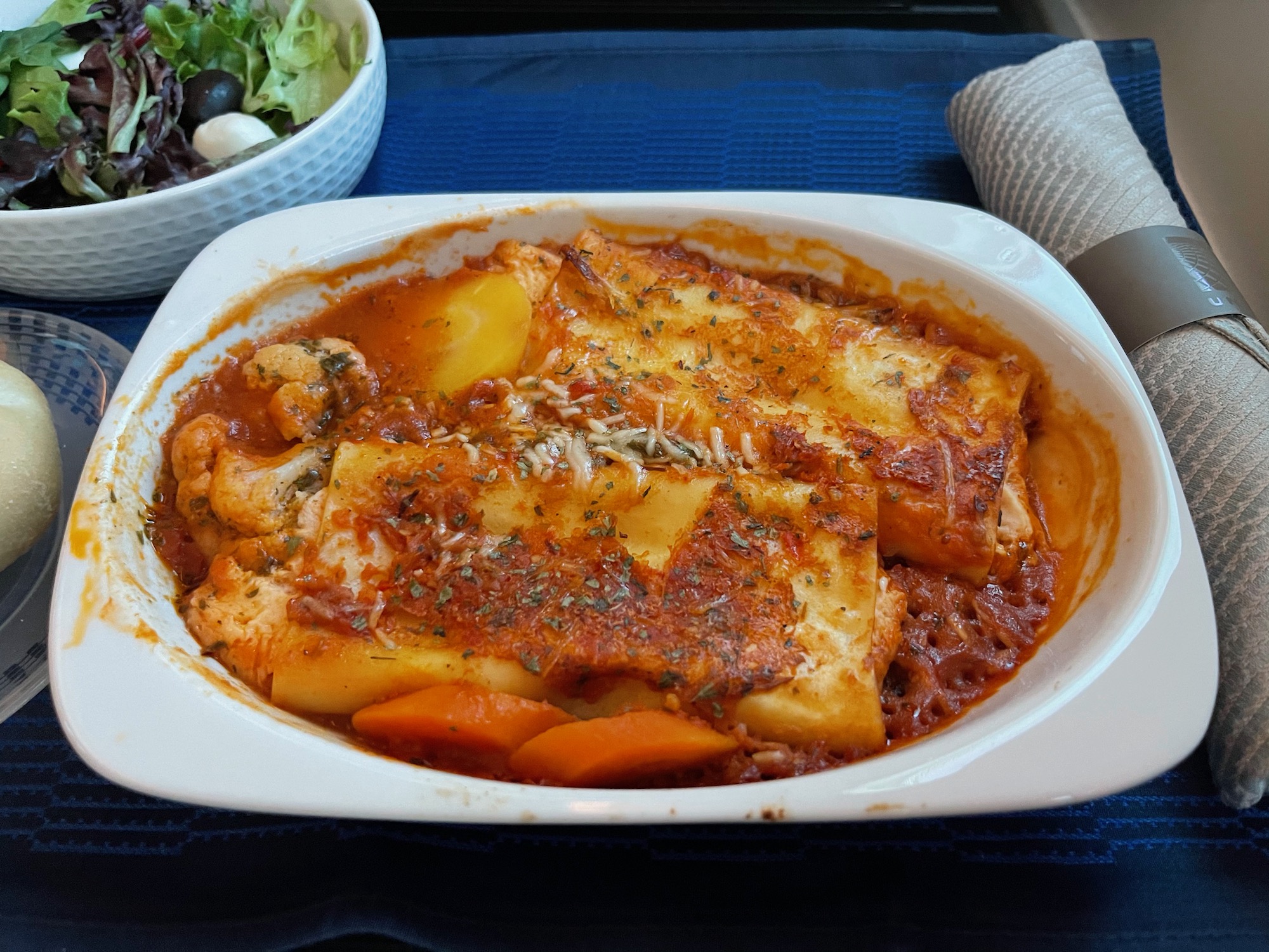 a dish of food on a table