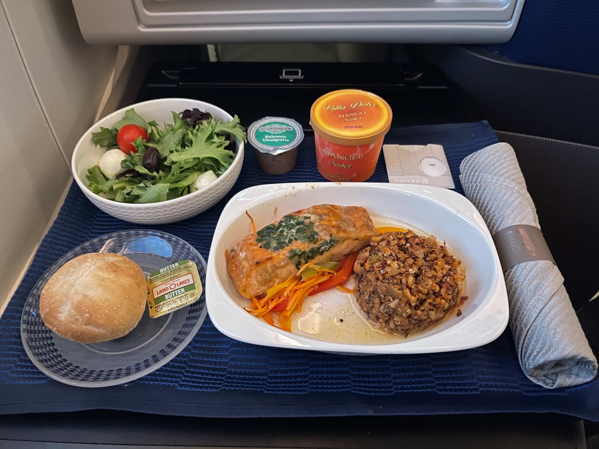 food on a tray on a table