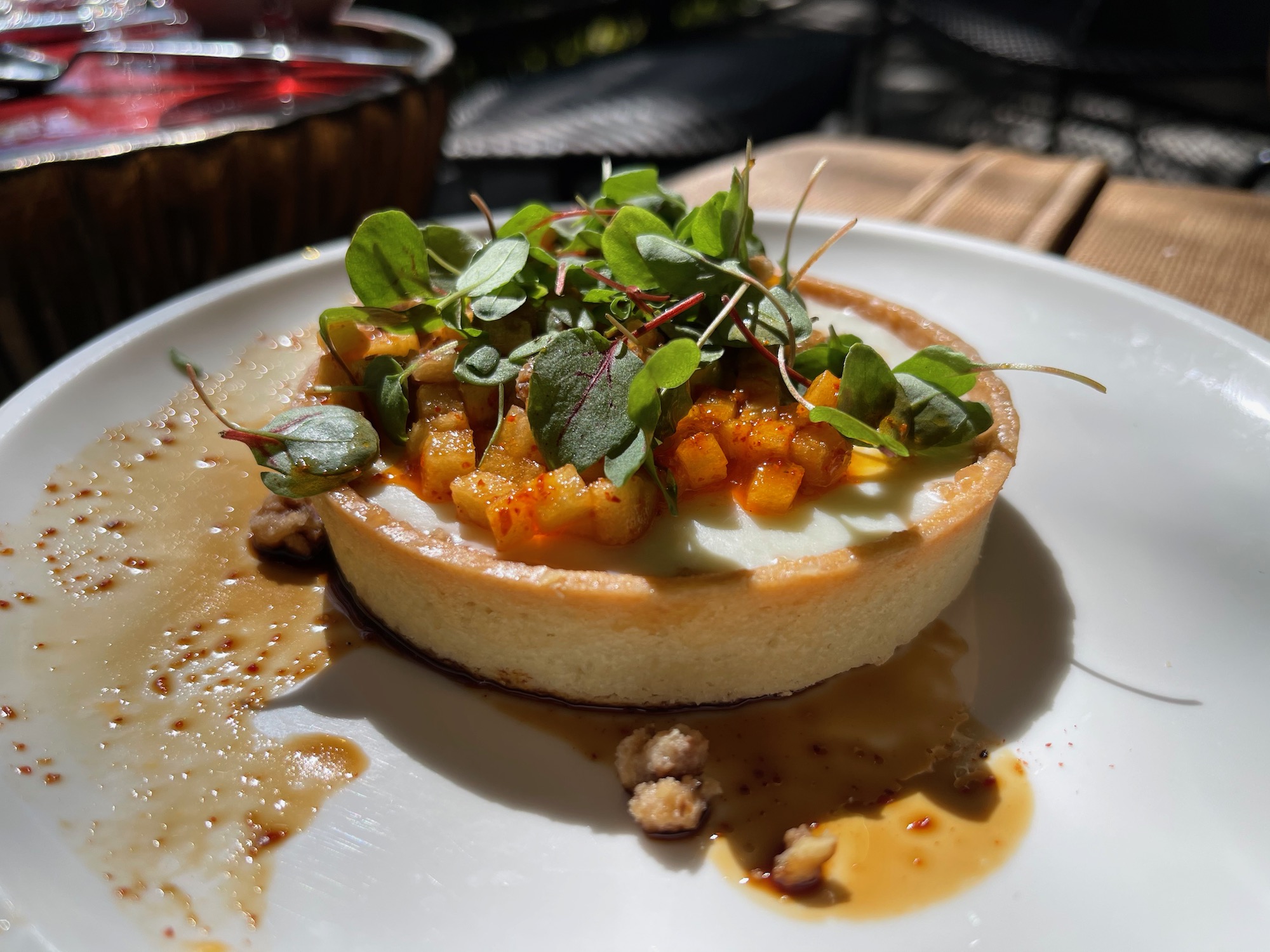 a plate of food on a table