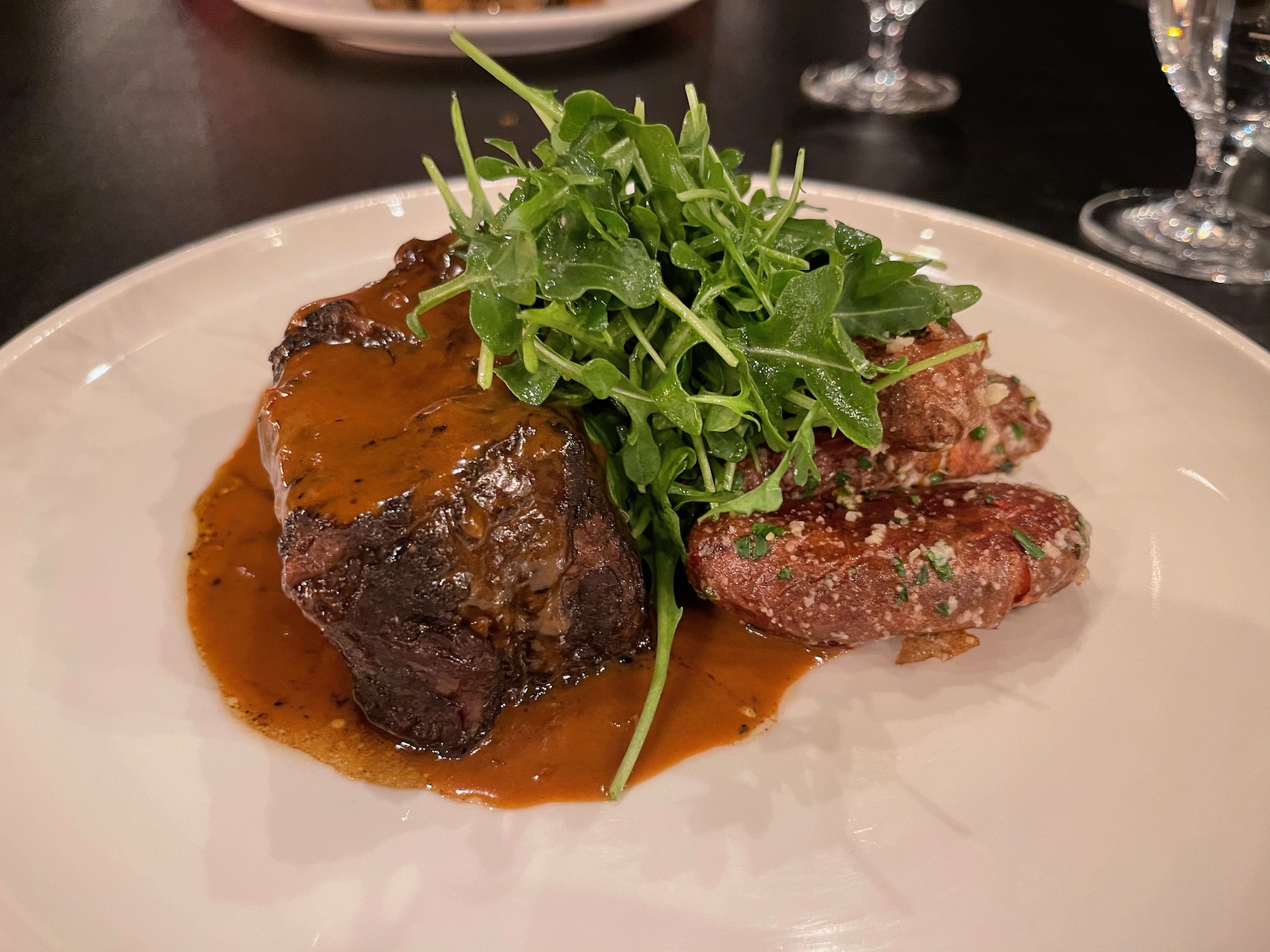 a plate of food on a table