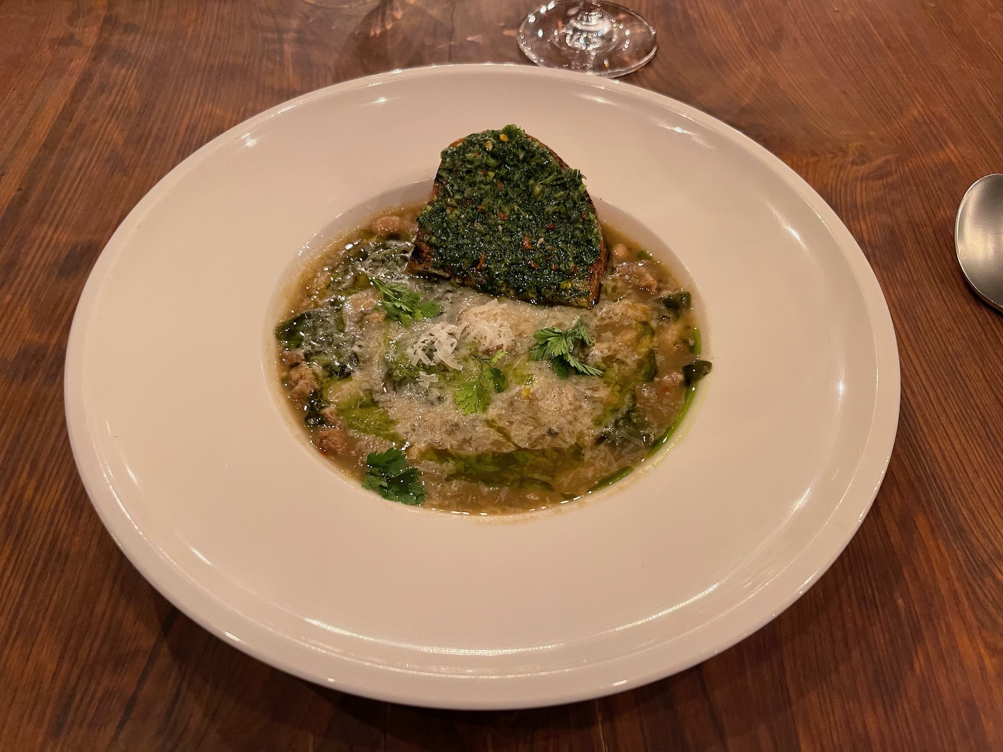 a plate of food on a table