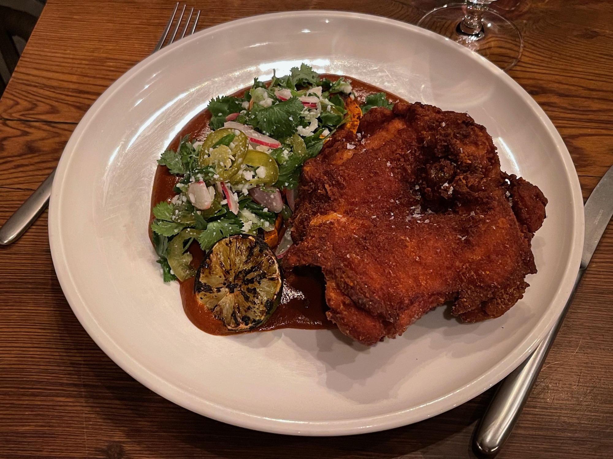 a plate of food on a table