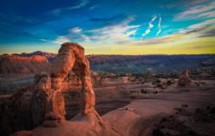 a rock formation in the desert