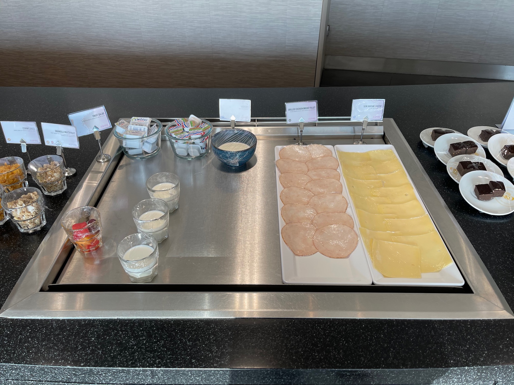 a tray of food on a counter