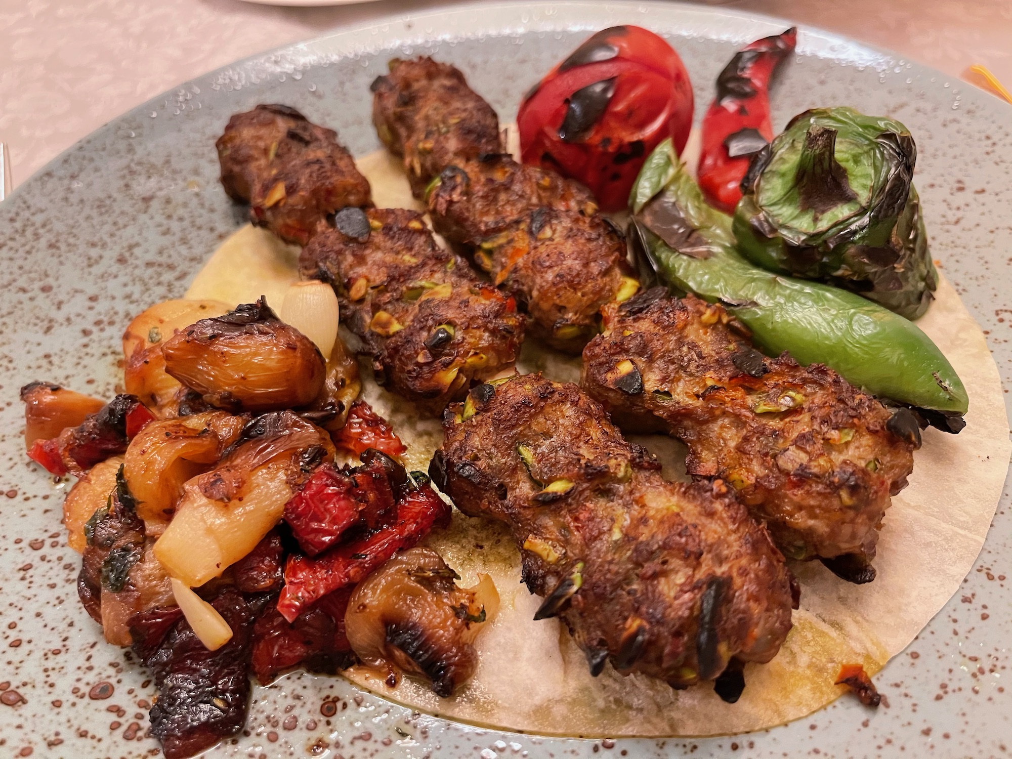 a plate of food on a table