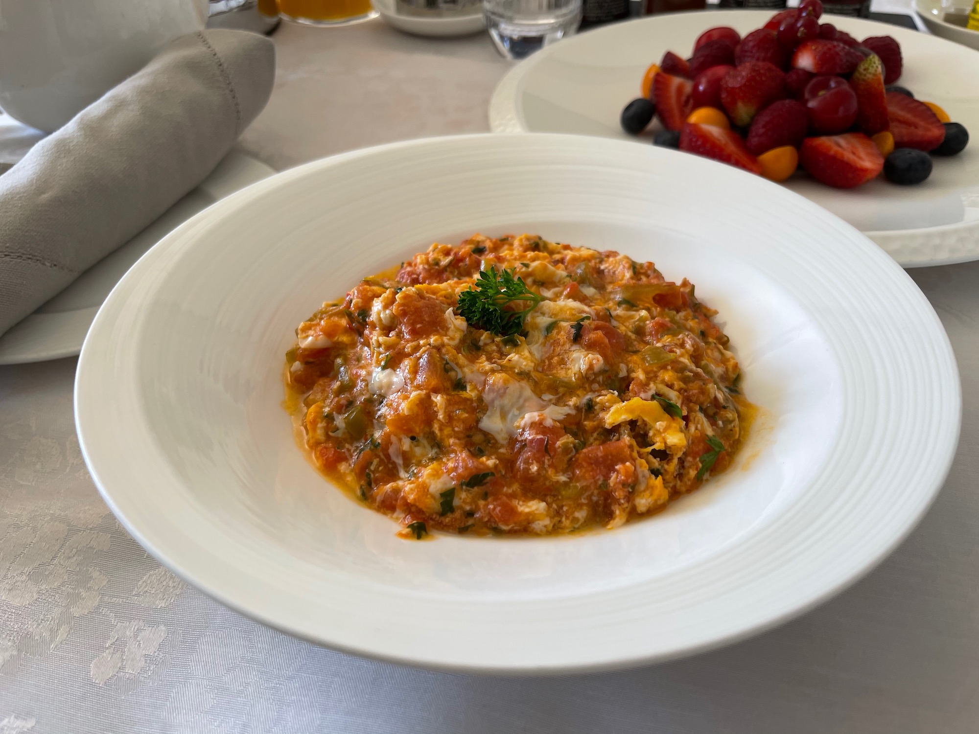 a plate of food on a table