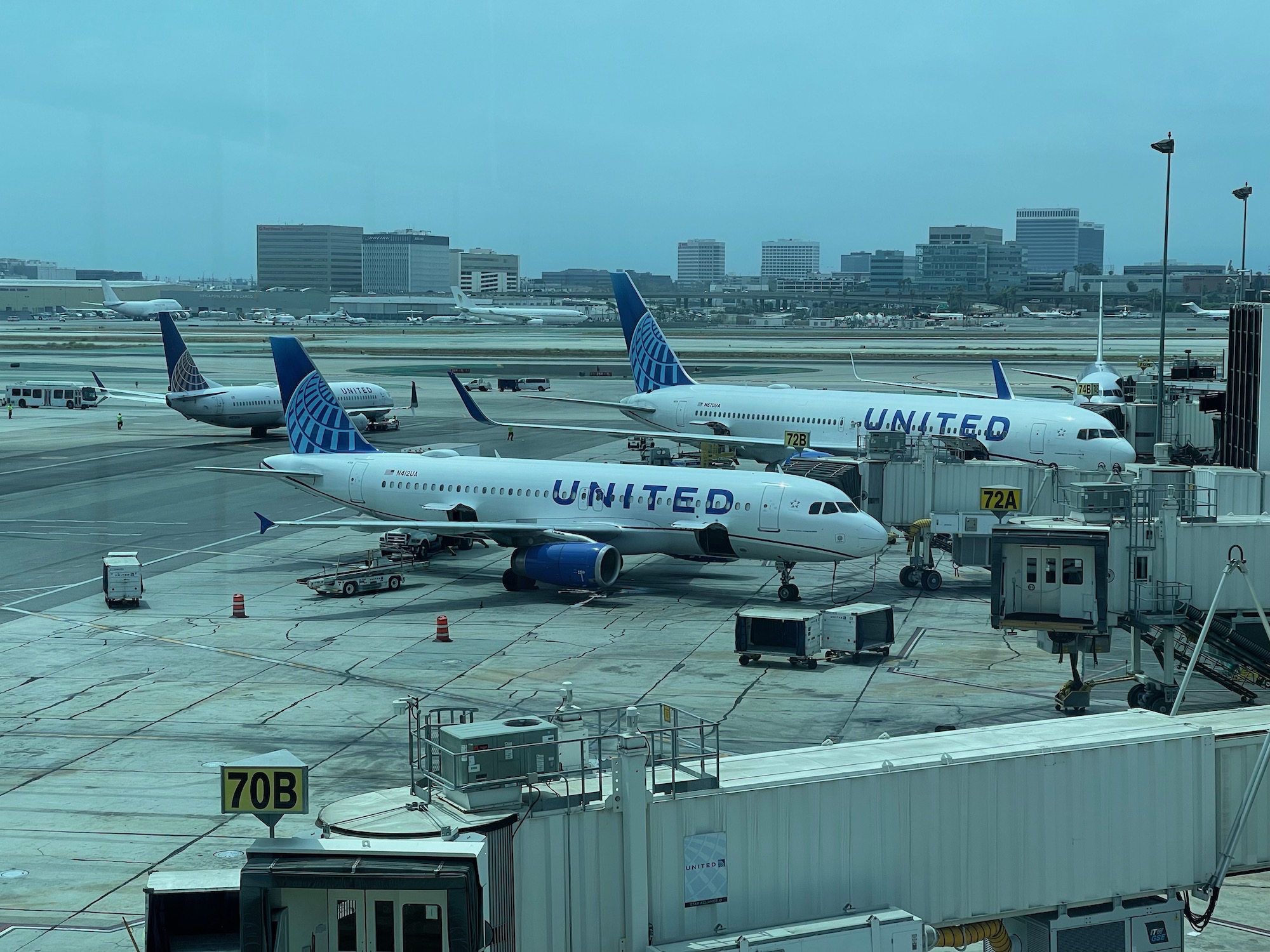 airplanes at an airport