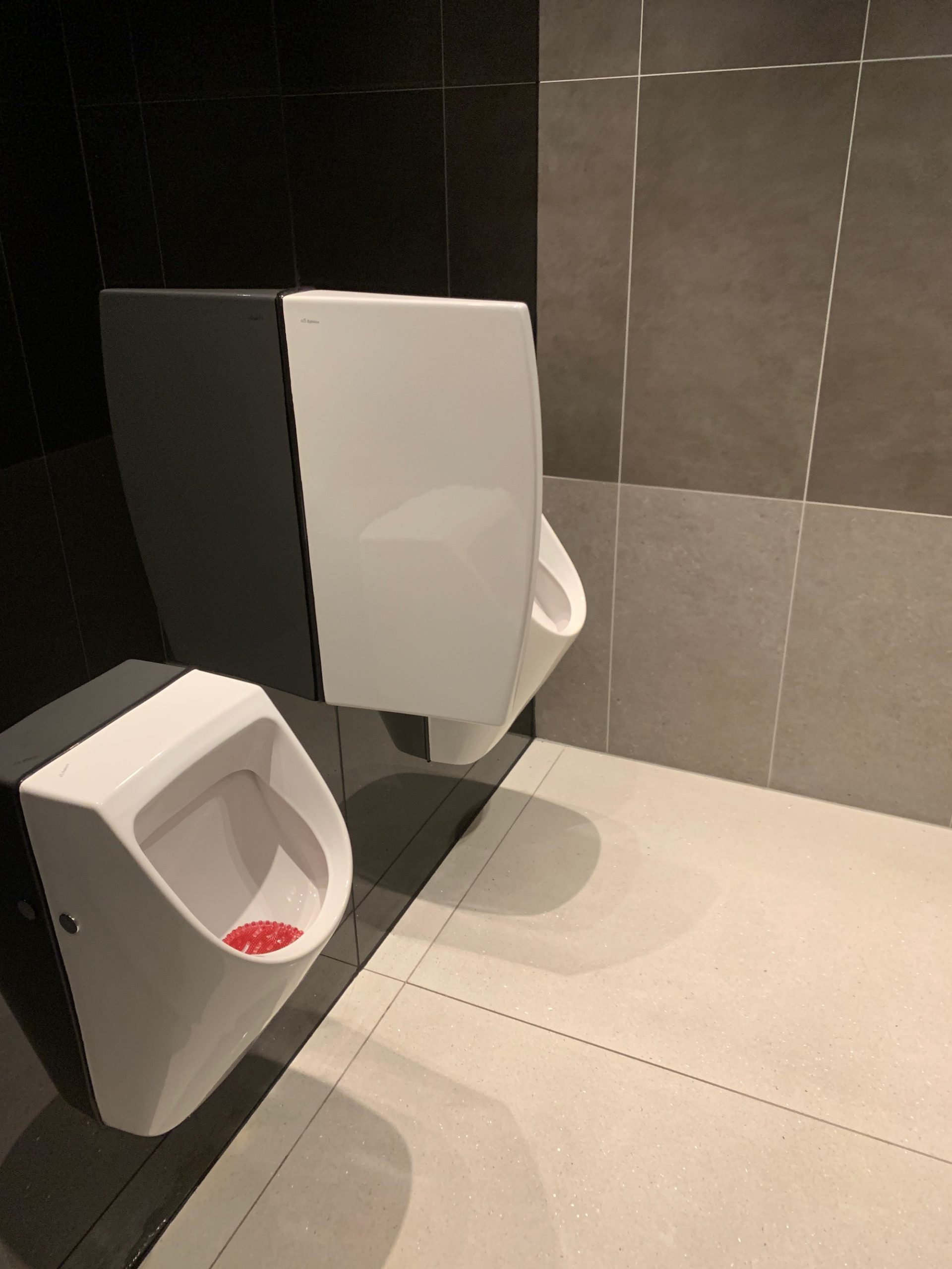 a urinals in a bathroom