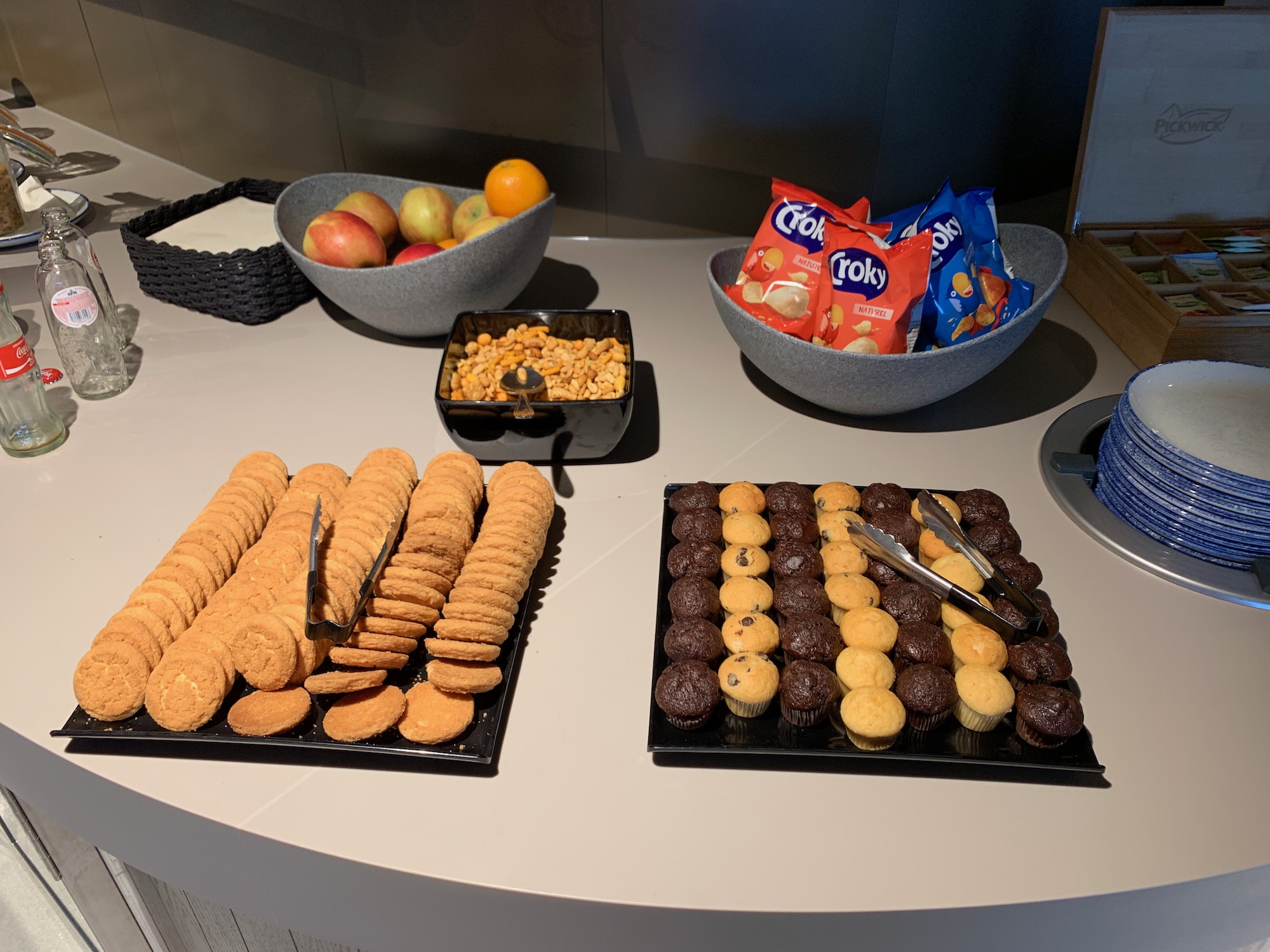 a table with food on it