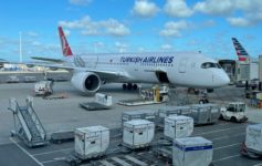 a plane parked at an airport