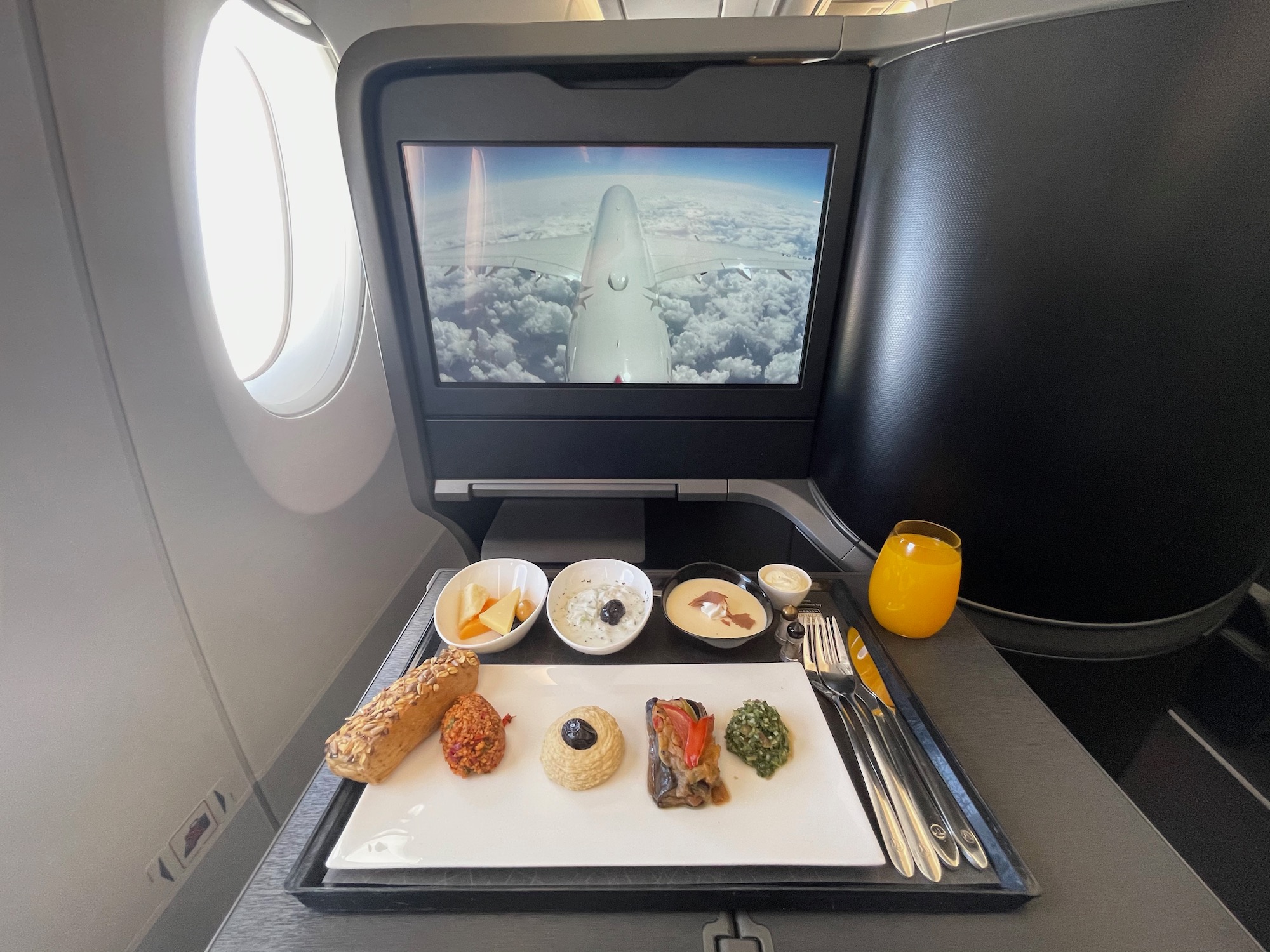 a tray of food on the table