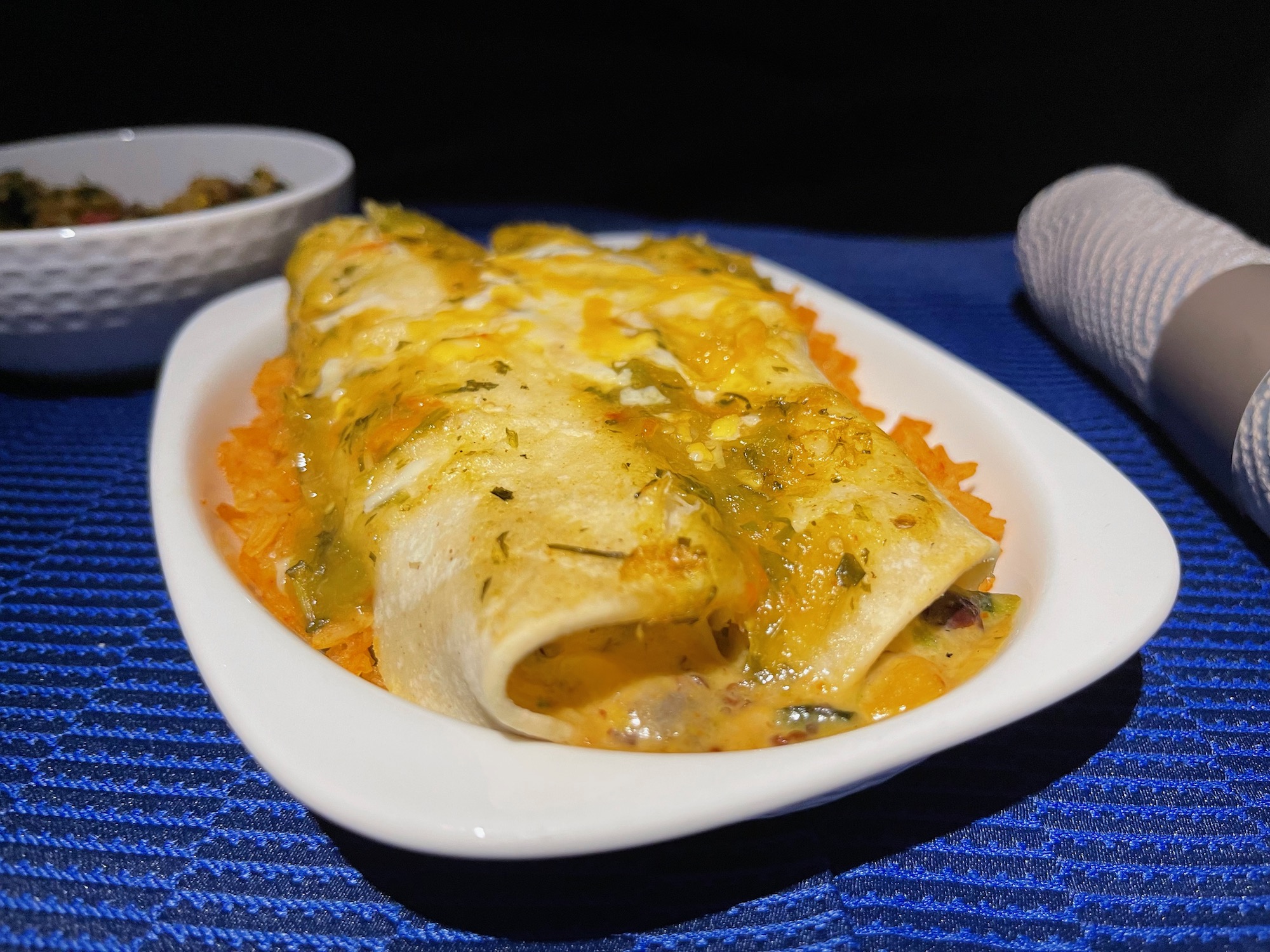 a plate of food on a table