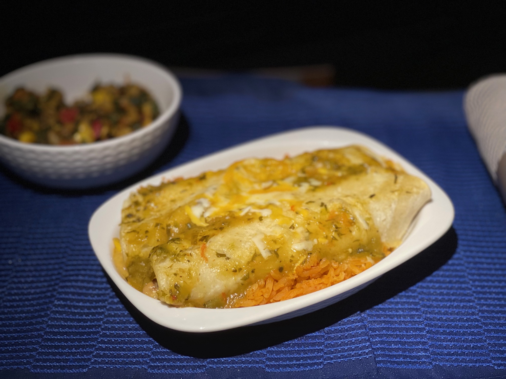 a plate of food on a table