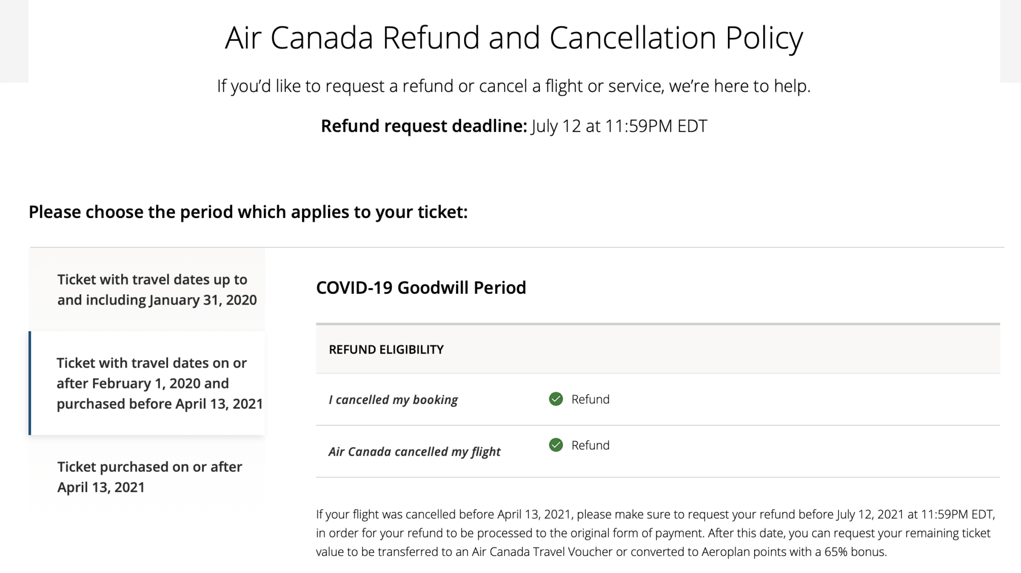 Warning: Air Canada Refund Request Deadline Is Approaching - Live and ...