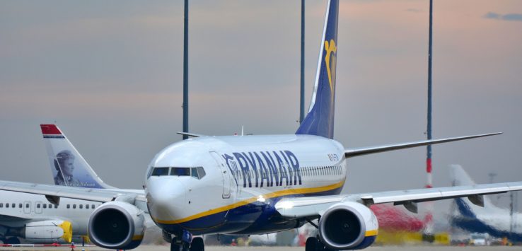 a large airplane on a runway