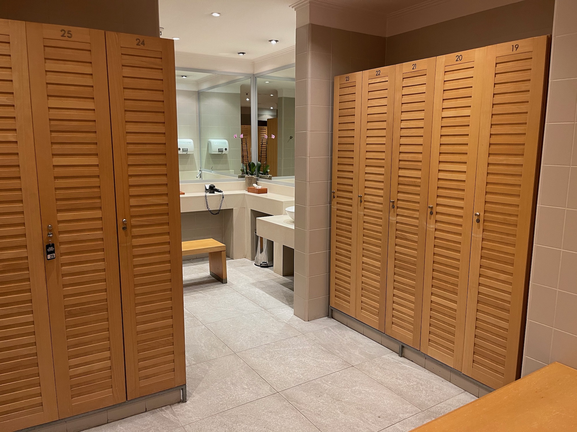 a lockers in a room