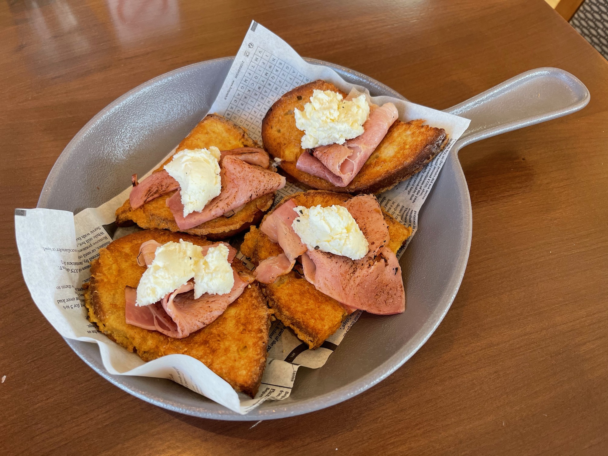 a plate of food on a table