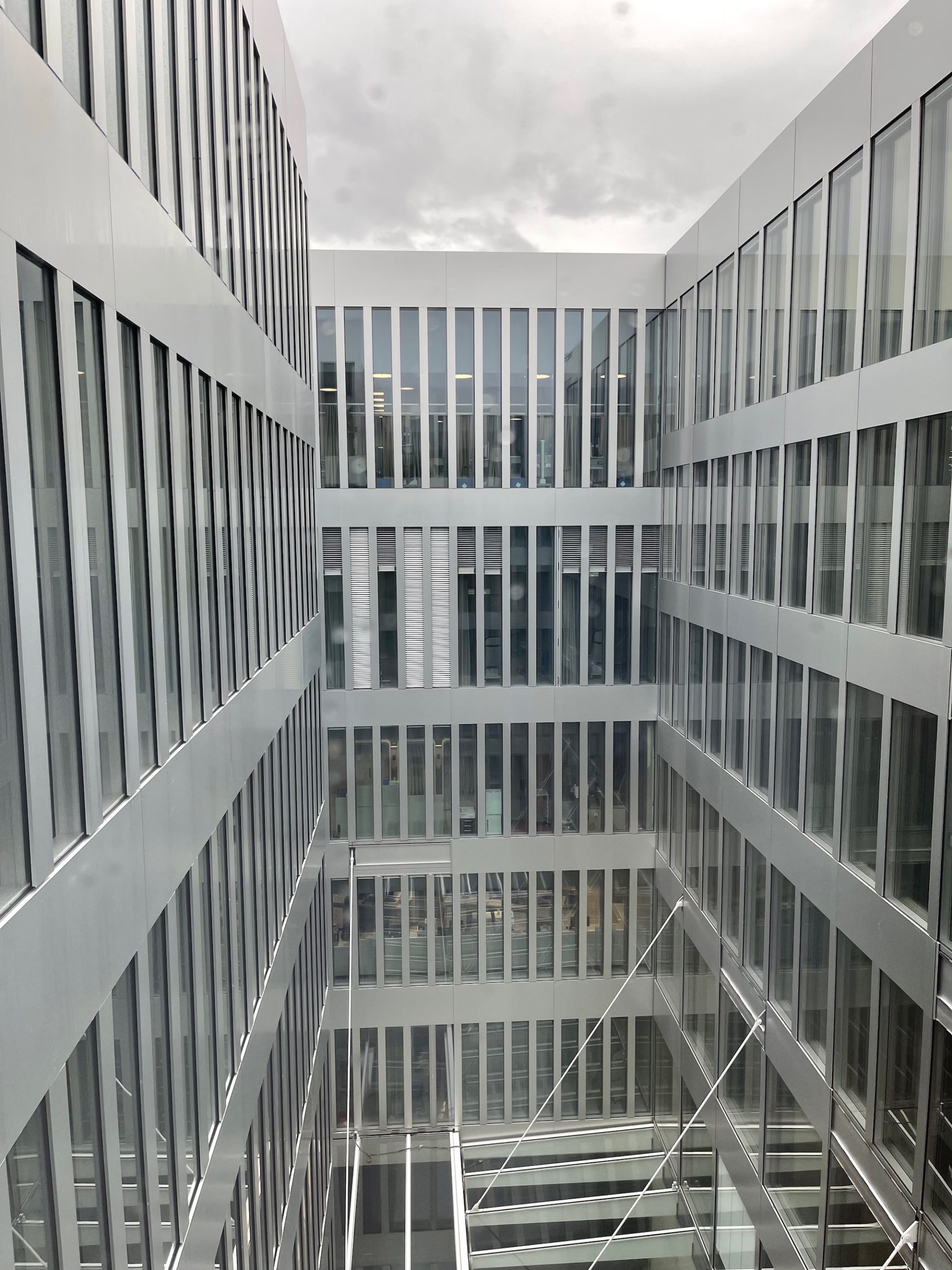 a looking up at a building